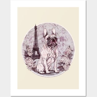 French bulldog and France, frenchie dog, for french bulldog lovers Posters and Art